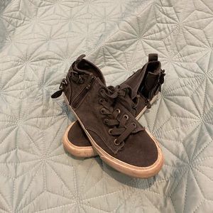 Blowfish high tops with zippers grey used size 7